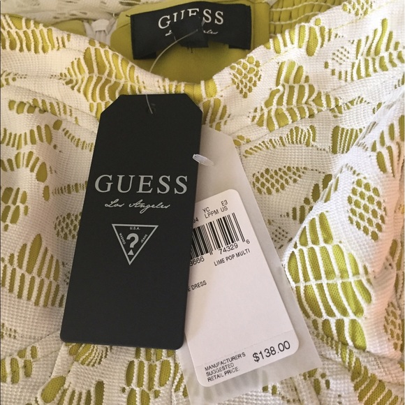 REDUCED NWT Guess Strapless Lace Dress  Underlay - Picture 7 of 8