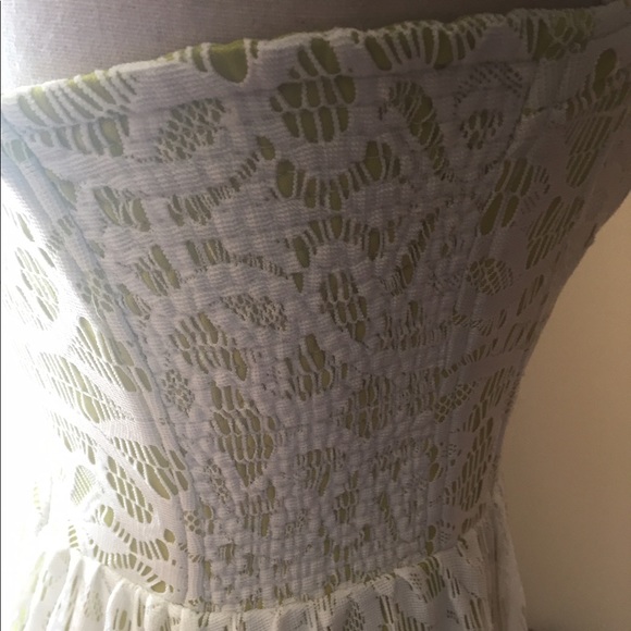 REDUCED NWT Guess Strapless Lace Dress  Underlay - Picture 4 of 8