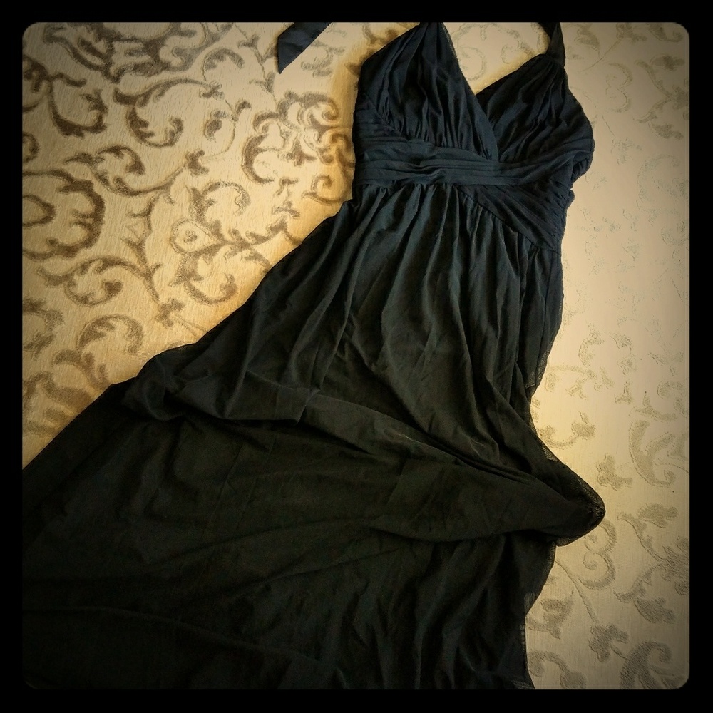 Black dressy halter dress