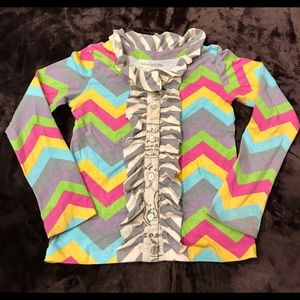 Mustard Pie girls size 6 multi colored top