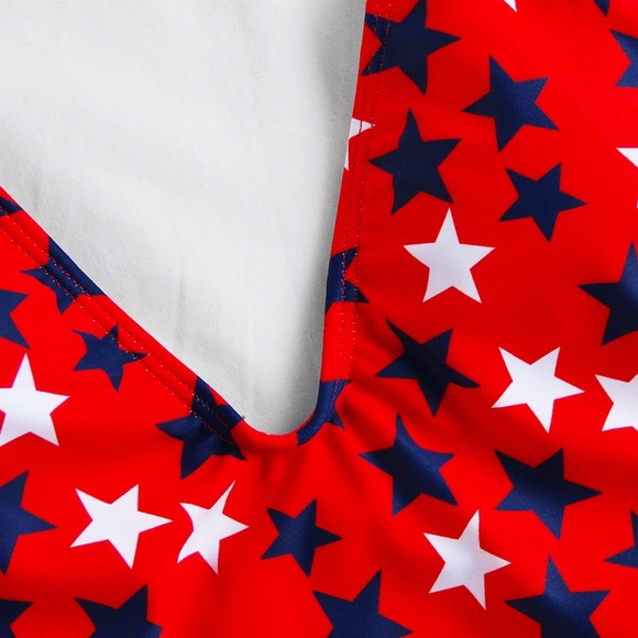 🆕🇺🇸 patriotic stars one piece swimsuit sexy - Picture 4 of 6