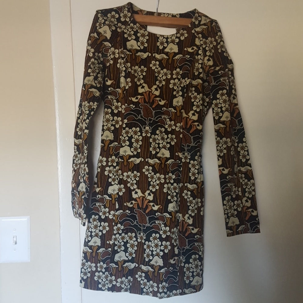 ZARA Floral Suede Dress
