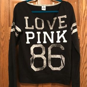 Black PINK crew neck sweatshirt