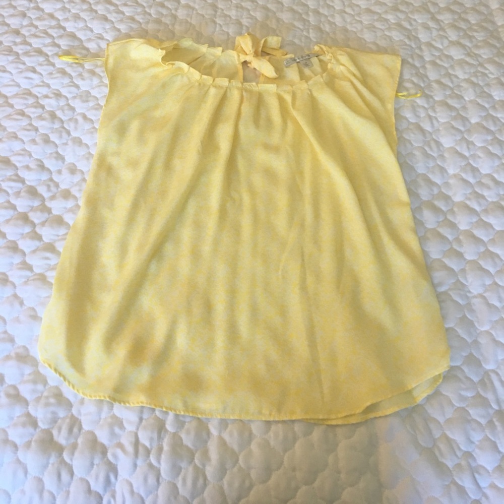 Yellow and White Floral Top