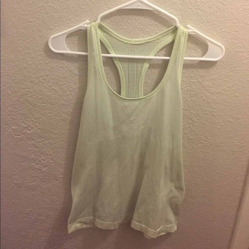 Lululemon swiftly tank light yellow
