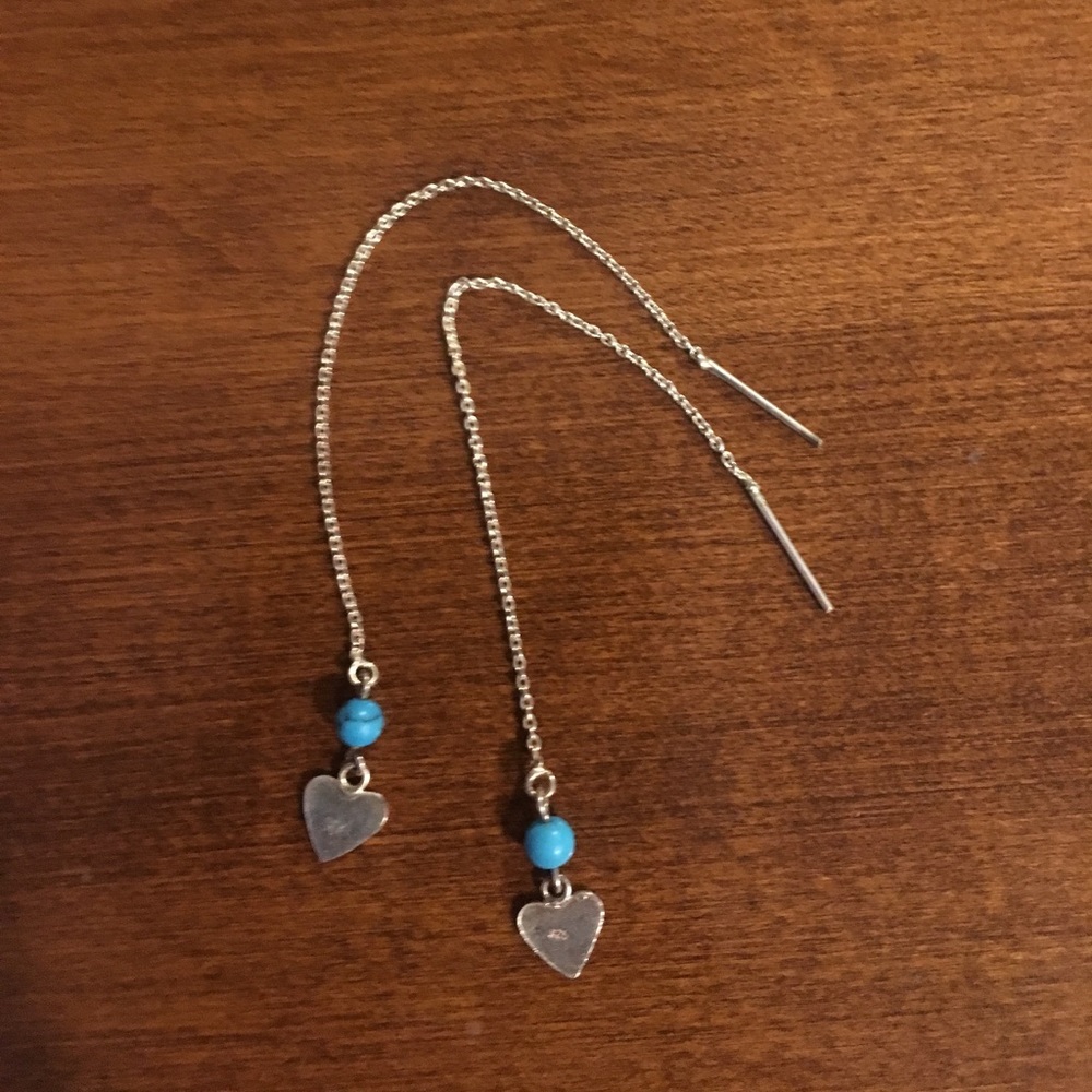 Sterling silver earrings with heart