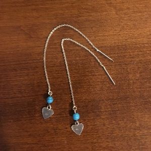 Sterling silver earrings with heart