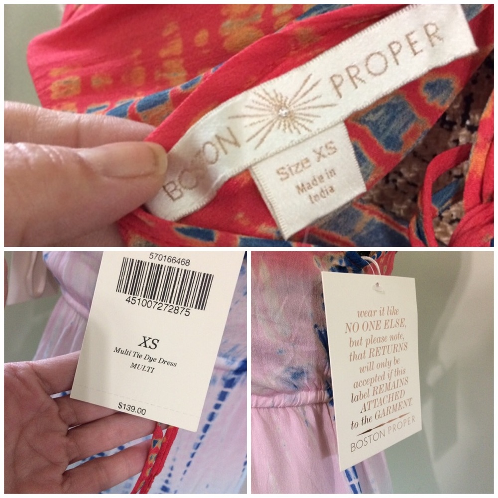 Boston Proper Multi Tie Dye Maxi Dress - Picture 8 of 11