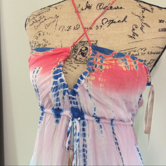 Boston Proper Multi Tie Dye Maxi Dress - Picture 2 of 11