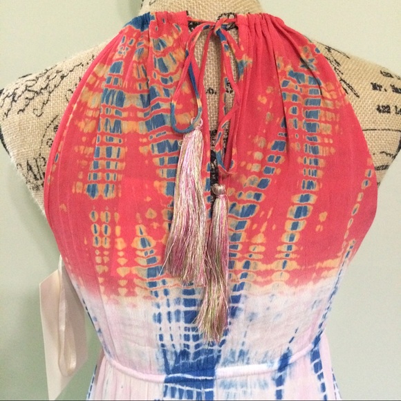 Boston Proper Multi Tie Dye Maxi Dress - Picture 6 of 11
