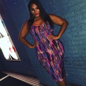 Tank Midi dress "Purple Rain" (size 5x)