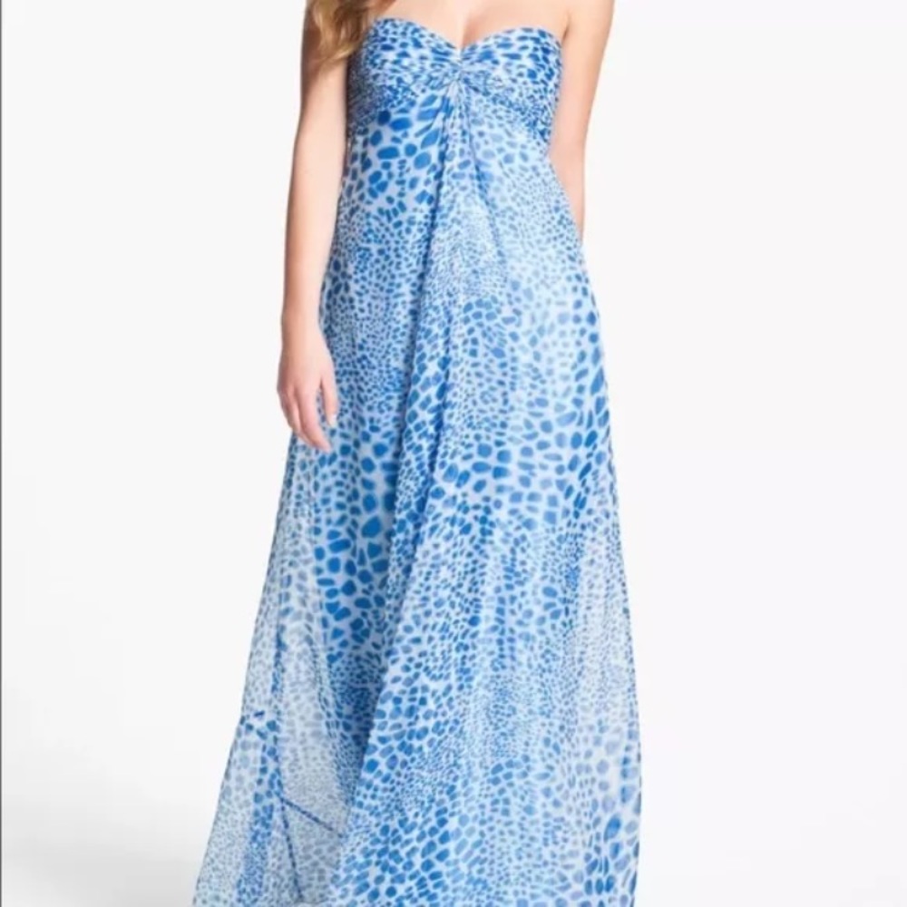 Laundry by Shelli Segal silk strapless gown - Picture 2 of 7