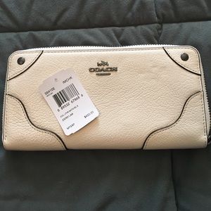 Coach wallet. Cream and gunmetal NWT