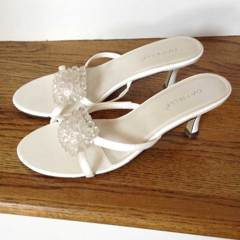 White Kitten Heels