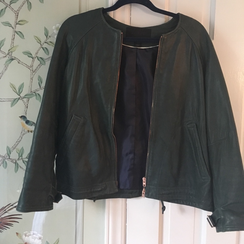 JCREW collection leather jacket