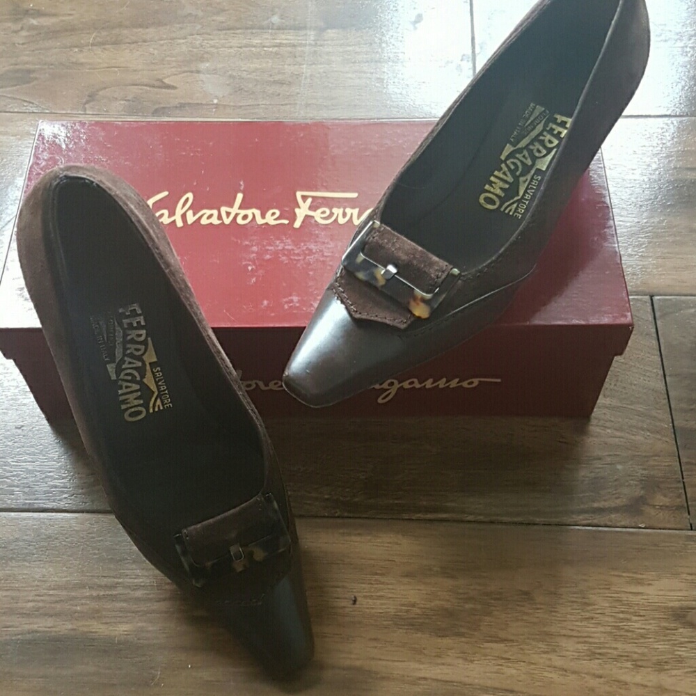 Salvatore Ferragamo Suede Loafers w/box