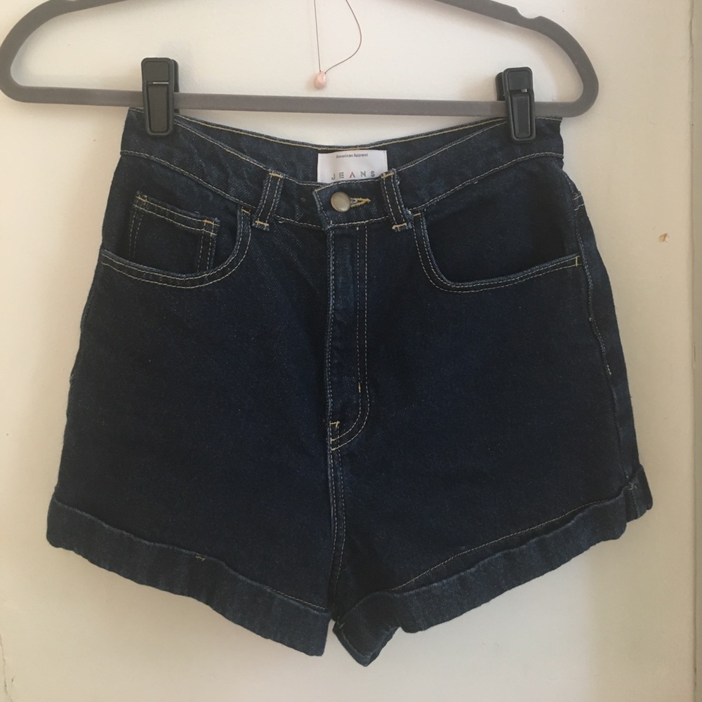 American Apparel high waisted denim shorts