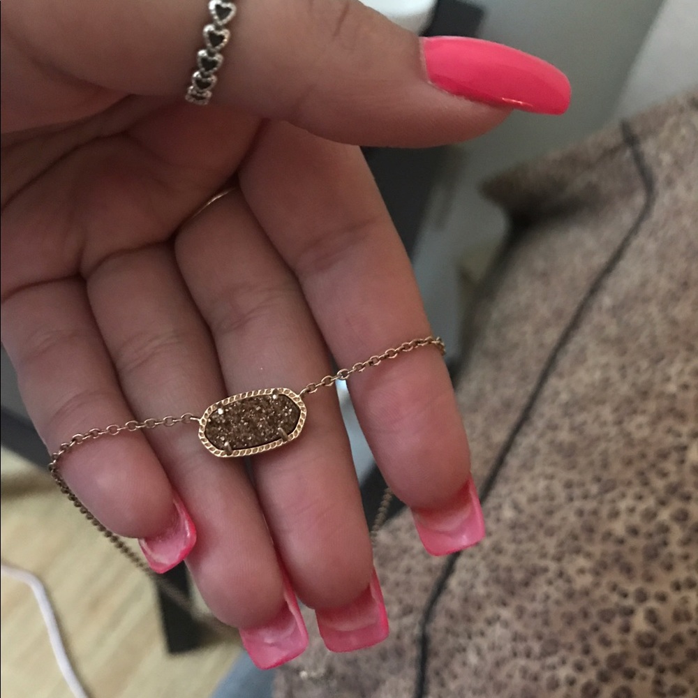 Kendra Scott Rose Gold Drusy Necklace