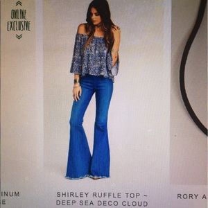 Mumu Shirley Ruffle off the shoulder top 🦋