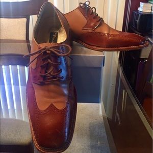 Stacy Adams brown 2 toned Dress Shoes
