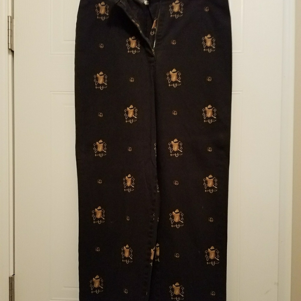 SOLD..Talbots pants w brown saddles.  Size 12
