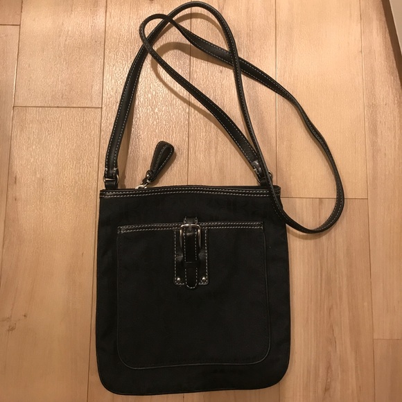 Fossil Bags Nwot Fossil Signature Label Canvas Crossbody Bag Poshmark