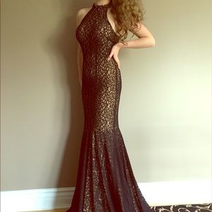 Beautiful Jovani Black lace gown