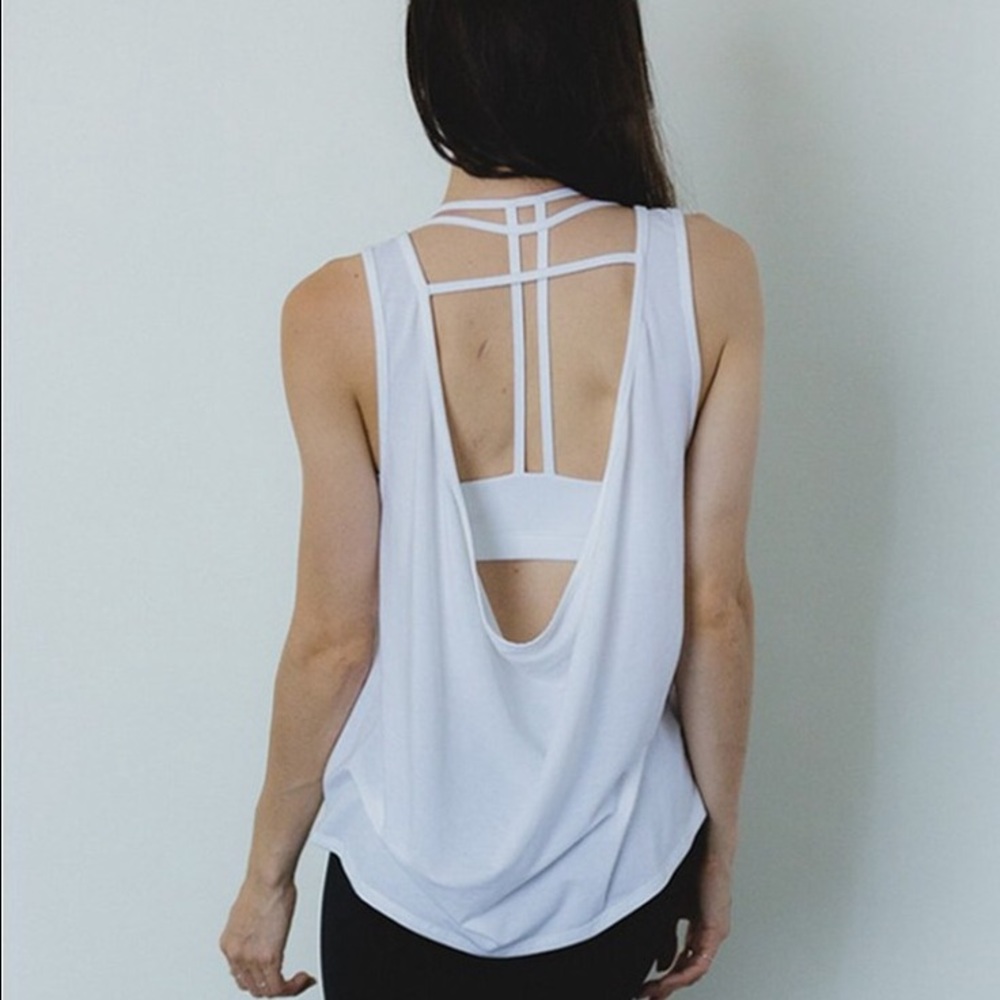 🚨CLEARANCE🚨 Cowl Back Tank Top - Casual Yoga Gym