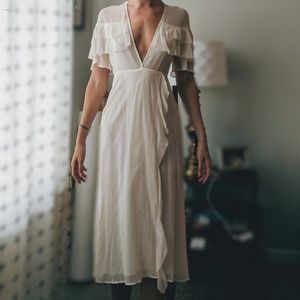 The Reformation Garbo Dress Ivory XS
