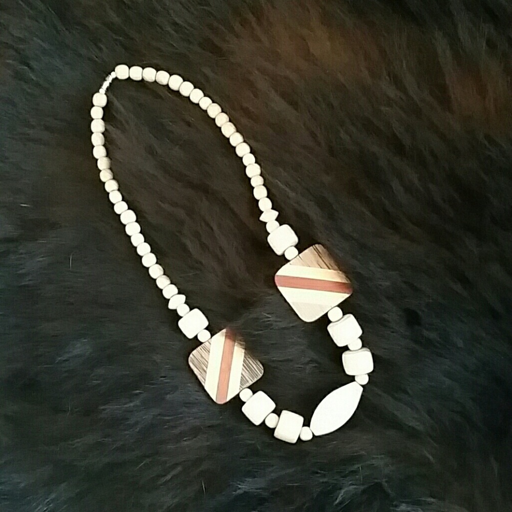 Wooden bead necklace