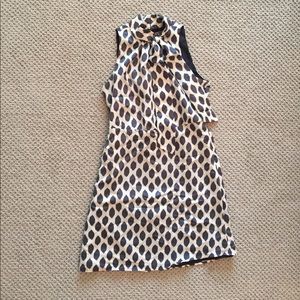 Gray and cream dress