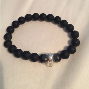 Thomas Sabo Matte Black Bead Charm Bracelet