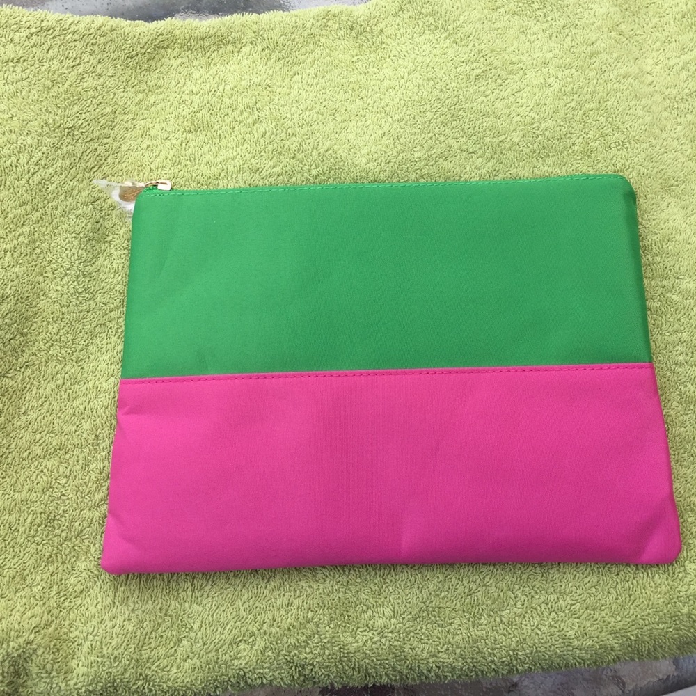 Brand New PINK and GREEN Cosmetic Bag