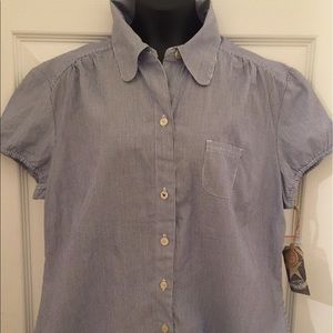 Ladies NEW CONVERSE One Star Light Blue Top