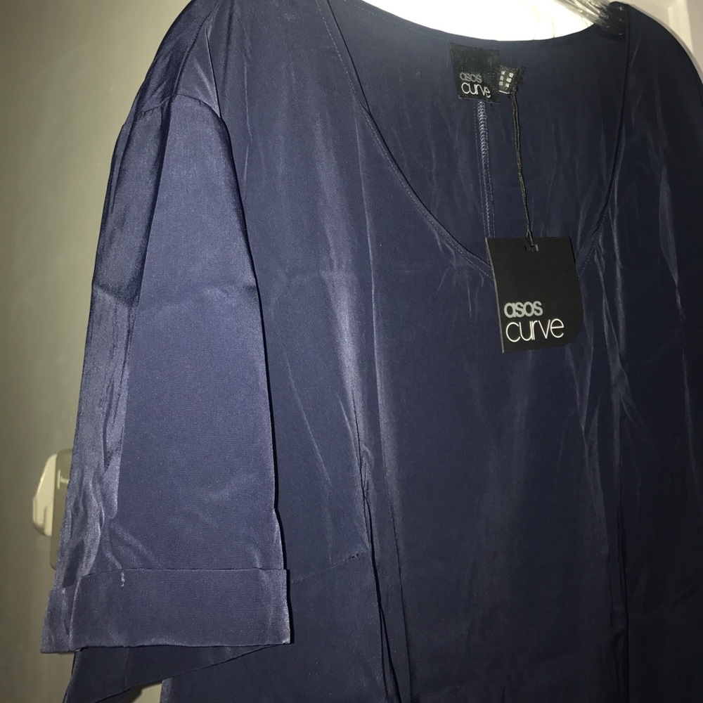 Navy blouse from ASOS Curve