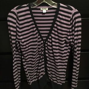 Old navy purple striped cardigan