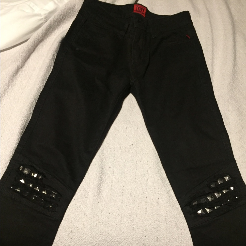Black jeans with studs