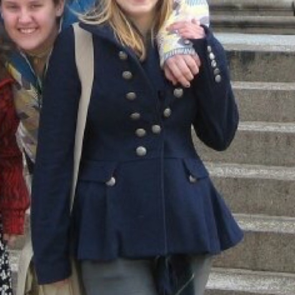 Navy Free People wool jacket size 8