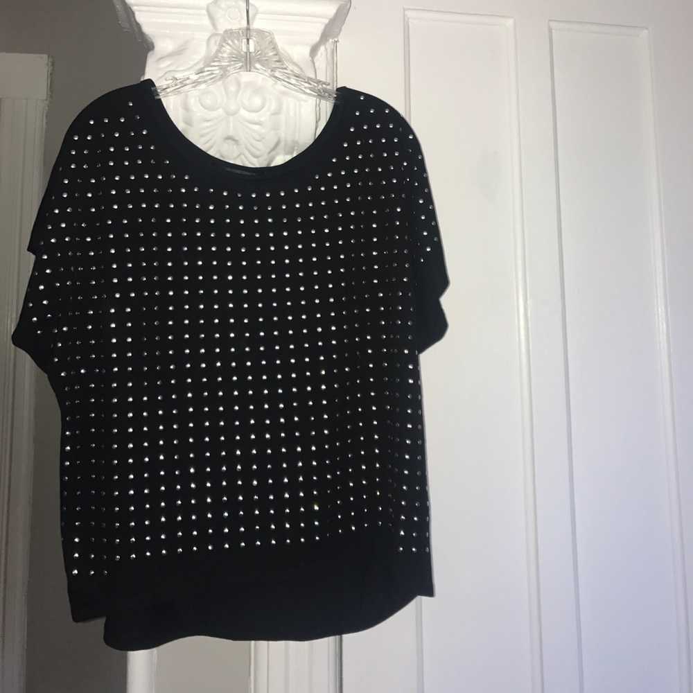 Black shirt with metal detail