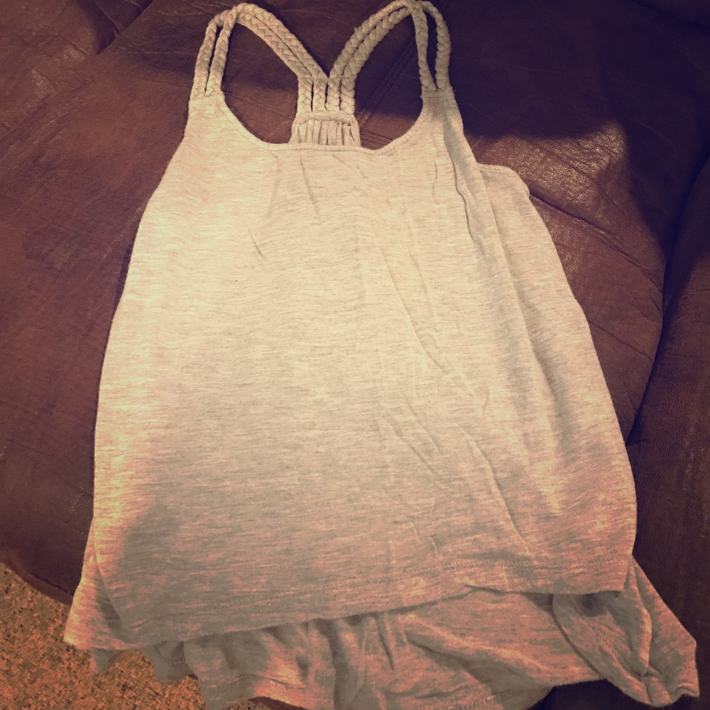 Grey flowy tank top