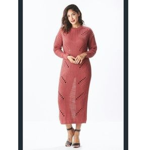 RIPPED SWEATER DRESS