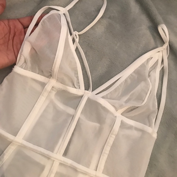 ❌SOLD❌ New✨In The Cage Bodysuit - White - Picture 6 of 8