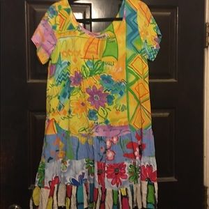 Vintage Hawaii Jams World colorful Hattie Dress L