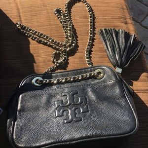 Black Tory burch tassel purse