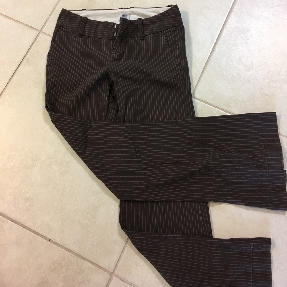 Gap cotton brown pinstripe pants