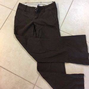 Gap cotton brown pinstripe pants