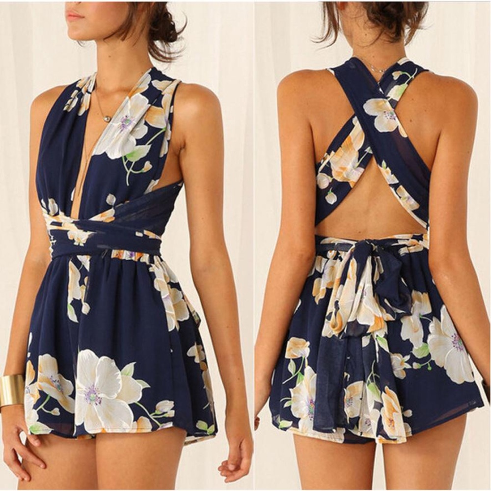 Sleeveless V-Neck Romper