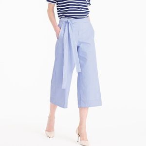 J. Crew stripe cropped wide leg pants sz 2