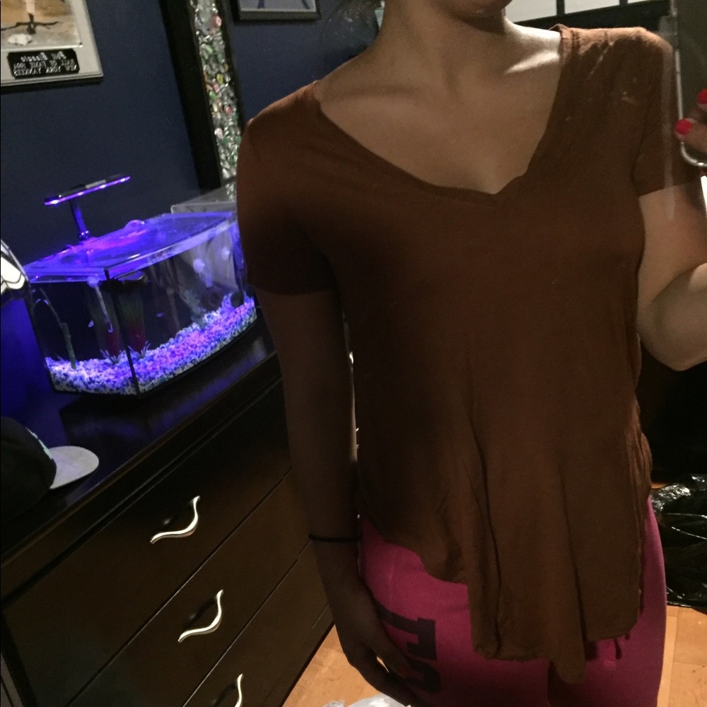 Orange/brown/rust shirt