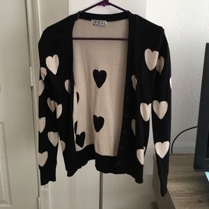 Heart Cardigan Sweater